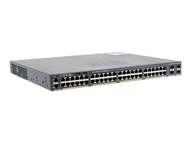 Cisco Catalyst 2960X-48FPS-L - Switch - Managed - 48 x 10/100/1000 (PoE+) + 4 x Gigabit SFP - desktop, rack-mountable - PoE+ (740 W)