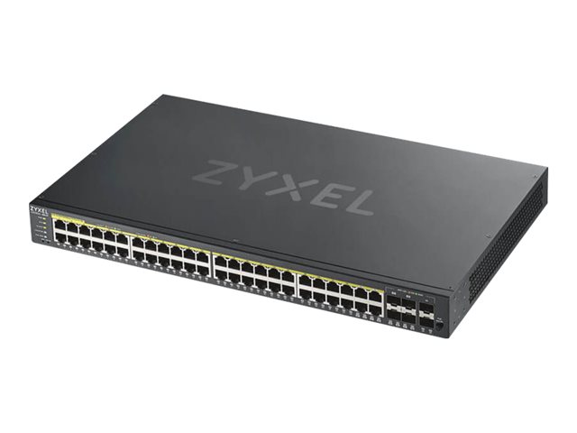 Zyxel GS1920-48HPv2 - Switch - smart - 48 x 10/100/1000 (PoE+) + 4 x combo Gigabit SFP + 2 x Gigabit SFP - rack-mountable - PoE+ (375 W)