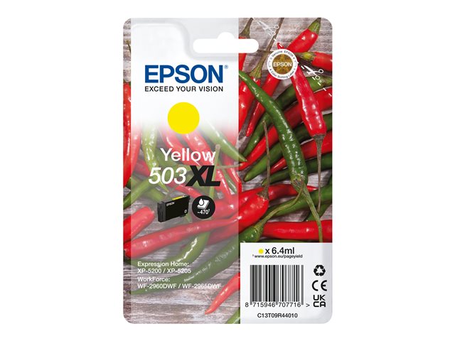 Epson 503XL - 6.4 ml - XL - yellow - original - blister - ink cartridge - for EPL 5200, RIP Station 5200, WorkForce WF-2960