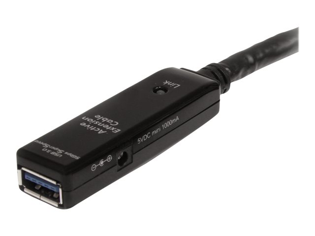 StarTech.com 3m USB 3.0 Active Extension Cable - M/F - 3m USB 3.0 Extension Cable - USB 3.0 repeater Cable (USB3AAEXT3M) - USB extension cable - USB Type A (M) to USB Type A (F) - USB 3.0 - 3 m - active - black - for P/N: PEXUSB3S42V, PEXUSB3S44V, ST7300USB3B, SVA5H2NEUA, USB3SAA3MBK