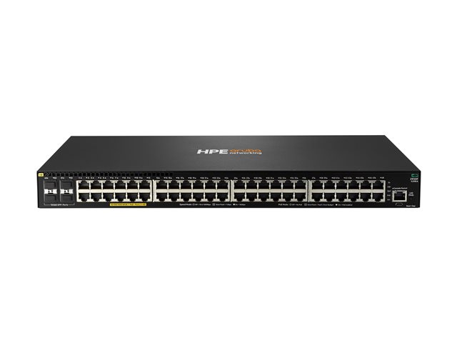 HPE Aruba 2930F 48G PoE+ 4SFP+ - Switch - L3 - Managed - 48 x 10/100/1000 (PoE+) + 4 x 1 Gigabit / 10 Gigabit SFP+ (uplink) - rack-mountable - PoE+ (740 W)