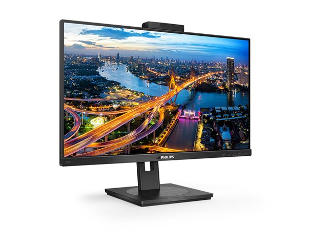 Philips 242B1H - LED monitor - 24\" (24\" viewable) - 1920 x 1080 Full HD (1080p) @ 75 Hz - IPS - 250 cd/m² - 1000:1 - 4 ms - HDMI, DVI-D, VGA, DisplayPort - speakers - black texture