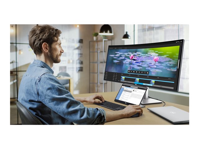 Dell UltraSharp U4025QW - LED monitor - curved - 40\" (39.7\" viewable) - 5120 x 2160 5K2K UltraWide @ 120 Hz - IPS - 600 cd/m² - 2000:1 - 5 ms - Thunderbolt 4, HDMI, DisplayPort - speakers - with 3 years Advanced Exchange Service