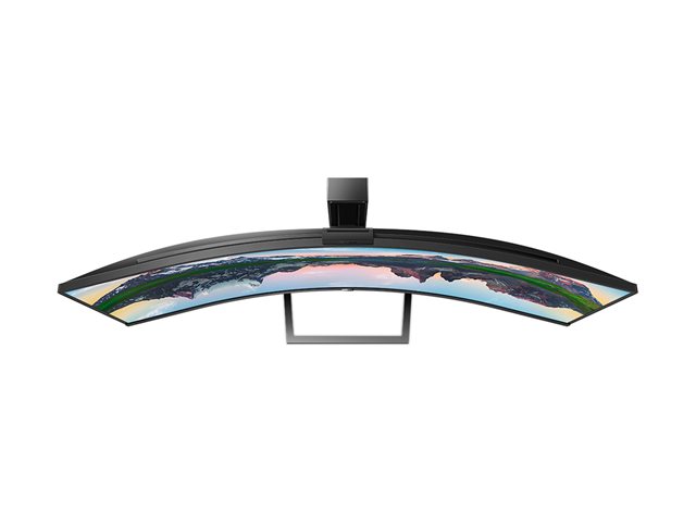 Philips Brilliance P-line 499P9H - LED monitor - curved - 49\" (48.8\" viewable) - 5120 x 1440 Dual Quad HD @ 60 Hz - VA - 450 cd/m² - 3000:1 - DisplayHDR 400 - 5 ms - 2xHDMI, DisplayPort, USB-C - speakers - textured black