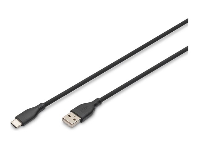 USB-C silicone connection cable 1m black