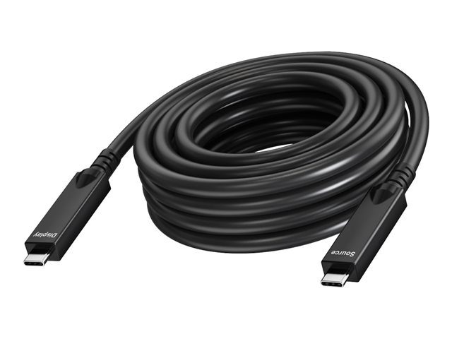 Vision - USB cable - USB-C (M) to USB-C (M) - USB 3.2 - 3 A - 15 m - 4K60Hz support - black