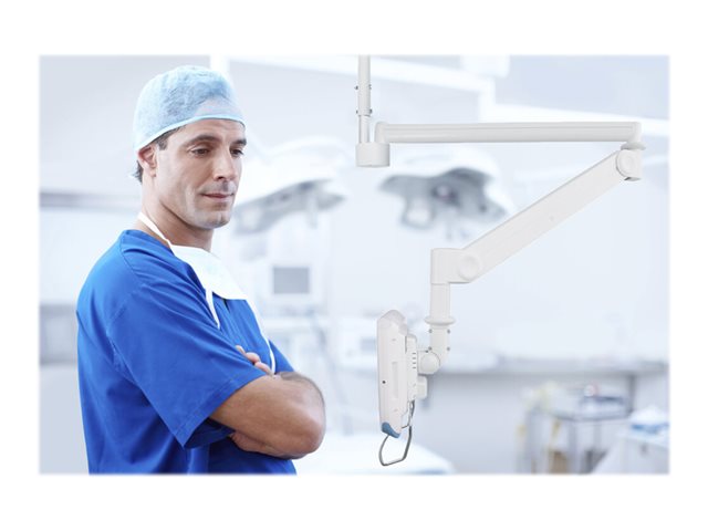 Neomounts FPMA-HAC100 - Bracket - full-motion - for LCD display - medical - white - screen size: 10\"-24\" - ceiling mountable