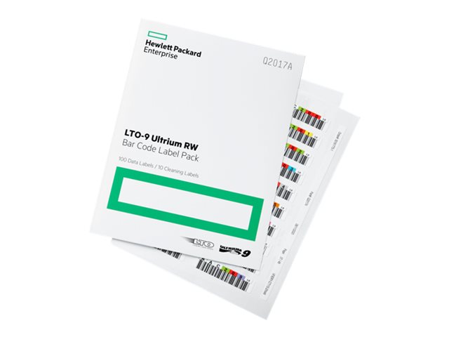 HPE - 20 x LTO Ultrium 9 - 18 TB / 45 TB - custom barcode labelled, write-on labels - light blue - for P/N: R7E99A, R7F00A, R7F01A, R7F02A