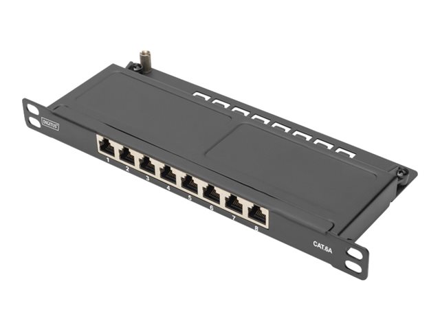 10IN 0.5HE CAT6A PatchPanel 8-P shielded