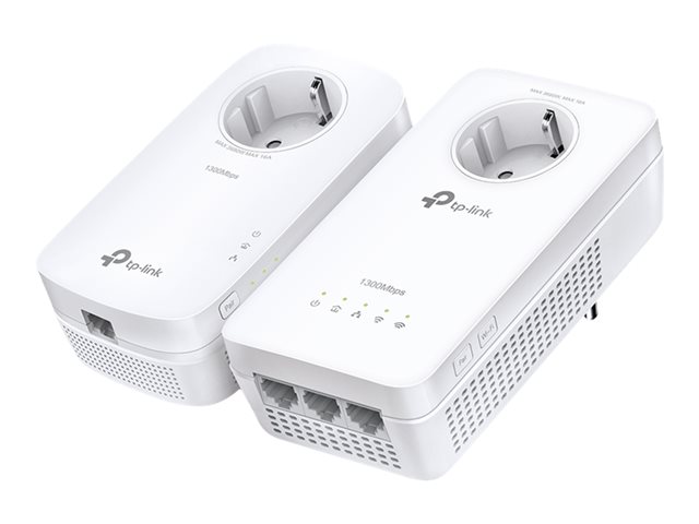 TP-Link TL-WPA8631P KIT V4 - Wi-Fi Kit - powerline adapter kit 1GbE, HomePlug AV (HPAV), HomePlug AV (HPAV) 2.0, IEEE 1901 - Wi-Fi 5, Wi-Fi 6 - Dual Band - wall-pluggable