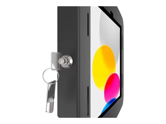 Compulocks iPad 10.9\" 10th Gen Space Enclosure Rotating Counter Stand - Stand - for tablet - lockable - high-grade aluminium - black - screen size: 10.9\" - mounting interface: 100 x 100 mm - counter top - for Apple 10.9-inch iPad (10th generation)
