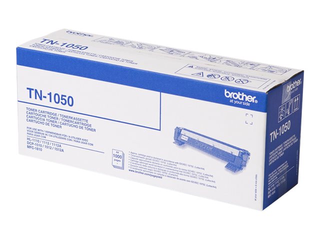 Brother TN1050 - Black - original - toner cartridge - for Brother DCP-1510, 1512, 1610, 1612, HL-1112, 1210, 1212, MFC-1810, 1910