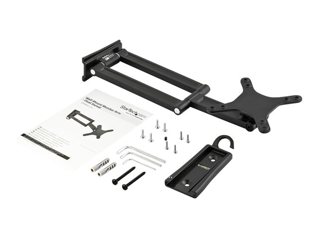 StarTech.com Monitor Wall Mount - Dual Swivel - Supports 13'' to 34'' Monitors - VESA Monitor / TV Wall Mount - Wall Mount Swivel Monitor Arm - Black (ARMWALLDS) - Mounting kit (mounting plate, screws, monitor arm) - adjustable arm - for LCD display - aluminium - black - screen size: 13\"-34\" - wall-mountable