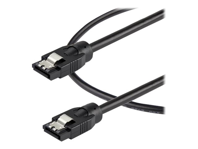 StarTech.com 0.6 m Round SATA Cable - Latching Connectors - 6Gbs SATA Cable - SATA cable - Serial ATA 150/300/600 - SATA (R) latched to SATA (R) latched - 60 cm - round - black