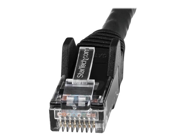 StarTech.com 5m LSZH CAT6 Ethernet Cable, 10 Gigabit Snagless RJ45 100W PoE Network Patch Cord with Strain Relief, CAT 6 10GbE UTP, Black, Individually Tested/ETL, Low Smoke Zero Halogen - Category 6 - 24AWG (N6LPATCH5MBK) - Patch cable - RJ-45 (M) t