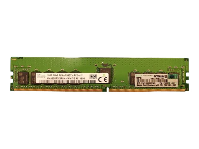 HPE SmartMemory - DDR4 - module - 16 GB - DIMM 288-pin - 2933 MHz / PC4-23400 - CL21 - 1.2 V - registered - ECC