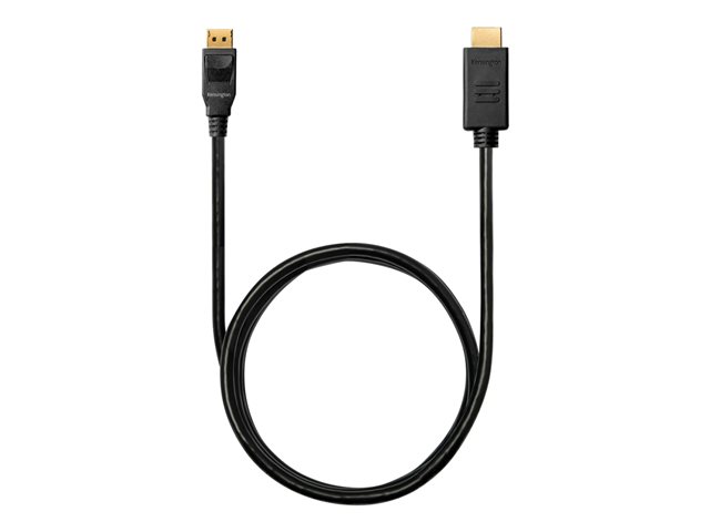 Kensington DisplayPort 1.2 (M) to HDMI (M) Passive Cable, 6ft - Adapter cable - DisplayPort male to HDMI male - 1.83 m - black - passive, 1080p support