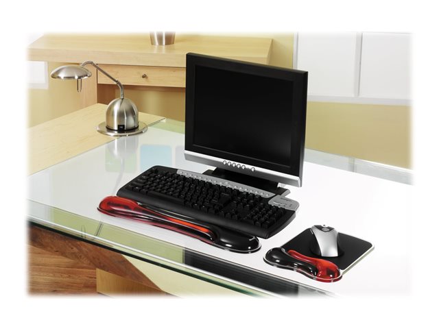 Kensington Duo Gel Keyboard Wrist Rest - Keyboard wrist rest - black, red - TAA Compliant