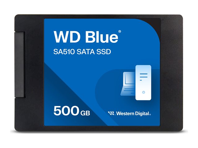 WD Blue SA510 WDS500G3B0A-00AXR0 - SSD - 500 GB - internal - 2.5\" - SATA 6Gb/s - blue