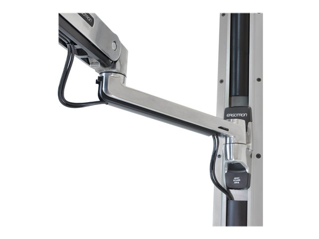 Ergotron LX Wall Mount System with Small CPU Holder - System unit / monitor / keyboard mouning kit - sit-stand - wall mountable - up to 42\" - polished aluminium, black