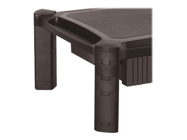 StarTech.com Adjustable Monitor Riser - Drawer - Monitors up to 32\"- Adjustable Height - Monitor Stand - Computer Monitor Riser (MONSTADJD) - Stand (stand surface, 8 small risers, 4 large risers) - for Monitor - plastic - black - screen size: 13\"-32\"