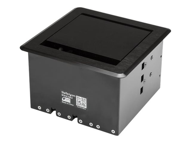 StarTech.com Conference Table Cable Management Box - Table Top - Conference Room AV - Conference Table Connectivity Box (BOX4CABLE) - Cable management box - black