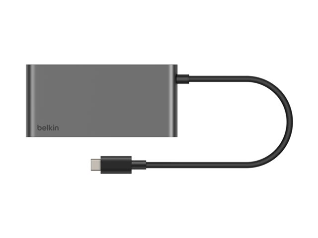 Connect 5-in-1 USB-C Hub with Dual USB-C Ports - Silver