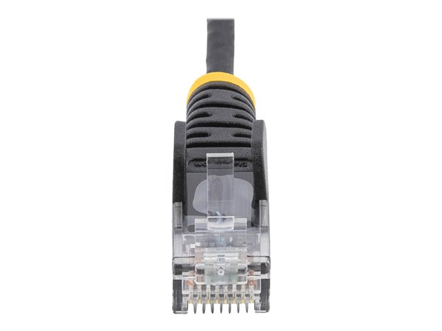 StarTech.com 3m Slim LSZH CAT6 Ethernet Cable, 10 Gigabit Snagless RJ45 100W PoE Patch Cord, CAT 6 10GbE UTP Network Cable w/Strain Relief, Black, Fluke Tested/ETL, Low Smoke Zero Halogen - Category 6 - 28AWG (N6PAT300CMBKS) - Patch cable - RJ-45 (M) to RJ-45 (M) - 3 m - CAT 6 - snagless - black