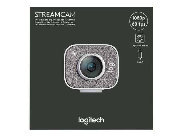Logitech StreamCam - Live streaming camera - colour - 1920 x 1080 - 1080p - audio - USB-C 3.1 Gen 1 - MJPEG, YUY2