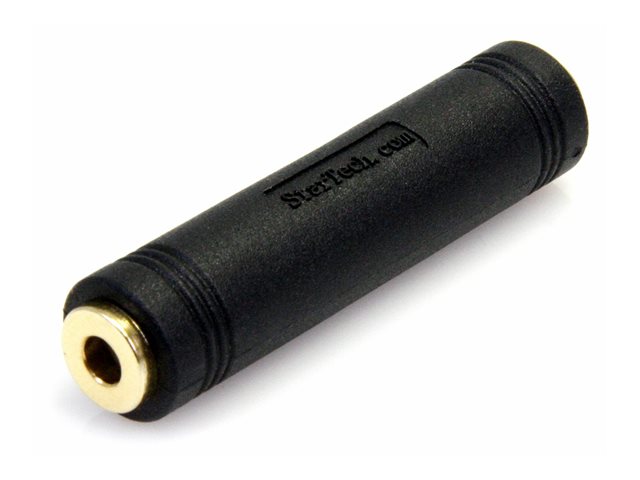 StarTech.com 3.5mm Female to Female Coupler - 3.5mm Audio Coupler - Gold Plated Connectors - Female/Female - Aux Cord Adapter (GCAUD3535FF) - Audio coupler - mini-phone stereo 3.5 mm female to mini-phone stereo 3.5 mm female - black - for P/N: MU15MMS, MU6MMS, SV231QDVIUA, SV231TDVIUA, SV431DL2DU3A, SV431TDVIUA