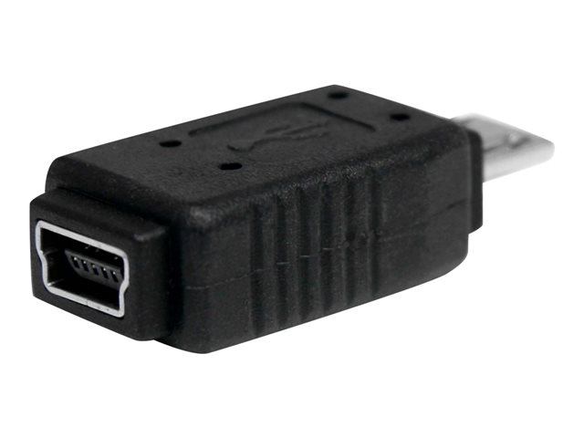 StarTech.com Micro USB to Mini USB 2.0 Adapter M/F - Micro to Mini USB Adapter - Mini USB Adapter - Micro USB to Mini USB (UUSBMUSBMF) - USB adapter - Micro-USB Type B (M) to mini-USB Type B (F) - black - for P/N: USB2HABM1M, USB2HABM50CM, USB2PCARBK, USB2PCARBKS, USBLT2PCARW, USBUB2PCARB