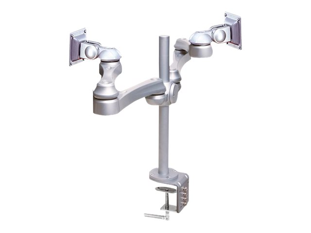 Neomounts FPMA-D930D - Mounting kit - full-motion - for 2 LCD displays - silver - screen size: 10\"-30\" - clamp mountable, desk-mountable
