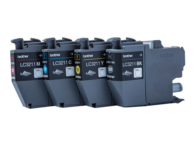 Brother LC3211 Value Pack - 4-pack - black, yellow, cyan, magenta - original - ink cartridge - for Brother DCP-J572, DCP-J772, DCP-J774, MFC-J890, MFC-J895