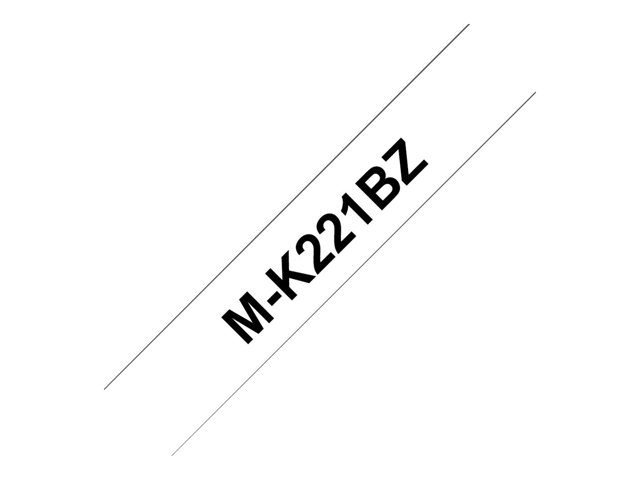 Brother M-K221BZ - Black on white - Roll (0.9 cm x 8 m) 1 cassette(s) label tape - for P-Touch PT-55, PT-65, PT-75, PT-80, PT-85, PT-90, PT-BB4, PT-M95