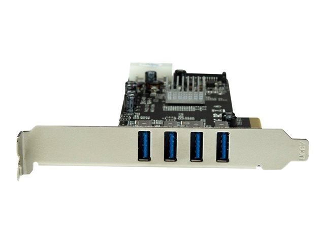 StarTech.com 4-Port USB 3.0 PCI Express Card Adapter - PCIe SuperSpeed USB 3.0 Expansion Card w/ 2 Dedicated 5Gbps Channels (PEXUSB3S42V) - USB adapter - PCIe x4 - USB 3.0 x 4 - for P/N: BNDTB10GI, BNDTB210GSFP, BNDTB310GNDP, BNDTB410GSFP, BNDTB4M2E1, BNDTBUSB3142