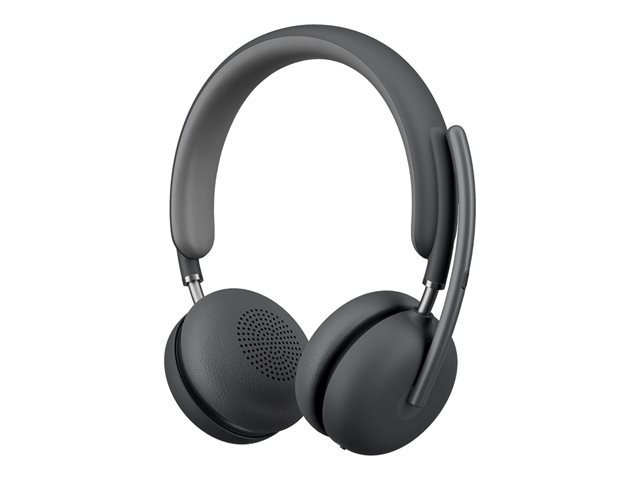 Logitech Zone Wireless 2 UC - Headset - on-ear - Bluetooth - wireless - active noise cancelling - USB-C via Bluetooth adapter - graphite - Optimised for UC