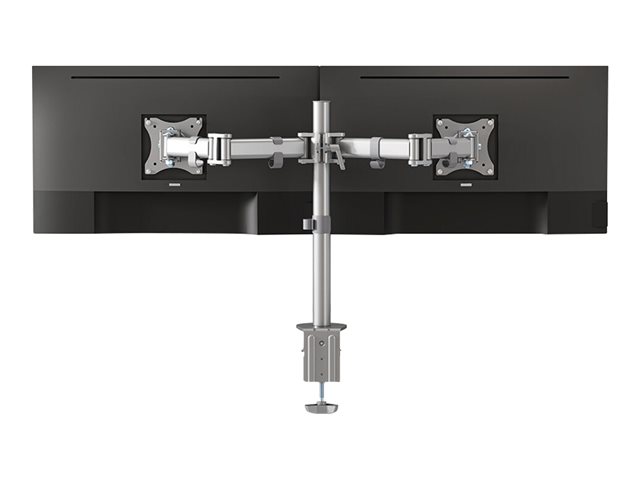 Neomounts NM-D135D - Mounting kit - full-motion - for 2 LCD displays - silver - screen size: 10\"-27\" - clamp mountable, grommet, desk-mountable