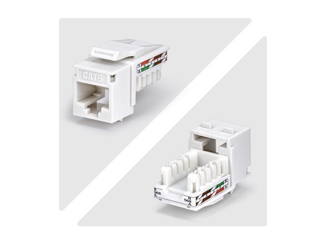 Cat6 Keystone Jack 24-Pack 90-Deg 110