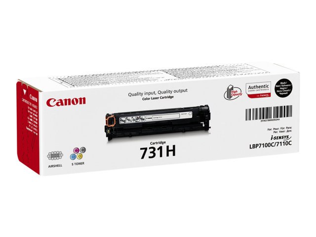 Canon 731 BK H - High capacity - black - original - toner cartridge - for i-SENSYS MF623Cn, MF628Cw