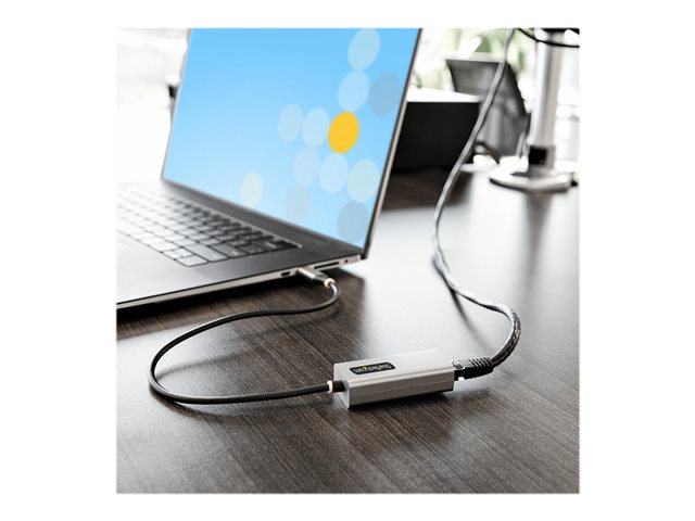 StarTech.com USB-C to Ethernet Adapter, 10/100/1000 Mbps, Gigabit Network Adapter w/ ASIX AX88179A Chip, 1ft/30cm Cable, USB Type C to RJ45 Ethernet Dongle, USB C to LAN Adapter, Windows/macOS/Linux/ChromeOS (US1GC30B2) - Network adapter - USB-C - Gi