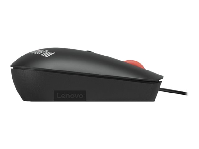Lenovo ThinkPad Compact - Mouse - right and left-handed - optical - 4 buttons - wired - USB, USB-C - raven black - OEM