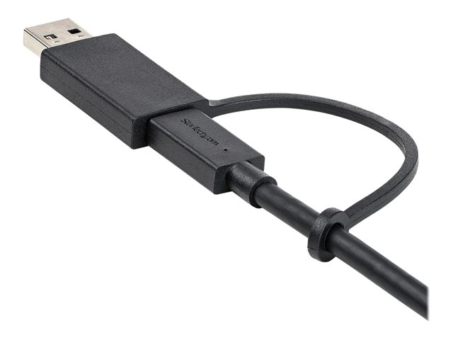 StarTech.com 3ft (1m) USB C Cable w/ USB-A Adapter Dongle, Hybrid 2-in-1 USB C Cable w/ USB-A | USB-C to USB-C (10Gbps/100W PD), USB-A to USB-C (5Gbps), USB-A Host to USB-C DisplayLink Dock - Ideal for Hybrid Dock (USBCCADP) - USB cable - 24 pin USB-C (M) to 24 pin USB-C (M) - 1 m - USB Power Delivery (100W) - for P/N: DKM30CHDPD, DKM30CHDPDUE