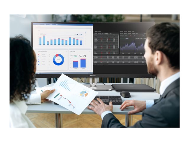 Philips 34B2U5600C - 5000 Series - LED monitor - curved - USB - 34\" - 3440 x 1440 WQHD @ 120 Hz - VA - 300 cd/m² - 4000:1 - 4 ms - 2xHDMI, DisplayPort, USB-C - speakers - charcoal
