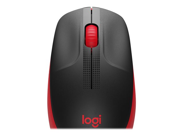 Logitech M190 - Mouse - optical - 3 buttons - wireless - USB wireless receiver - red
