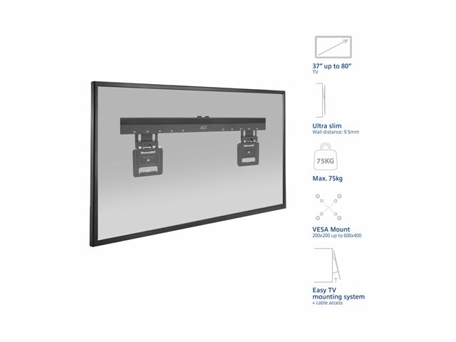 FIX TV MUURBEUGEL SLIM 37\"-80. 1 stk