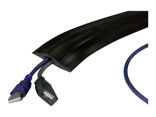 Kensington Cable Curb Double Channel - Cable floor guard - black