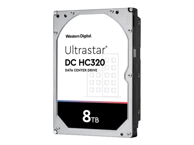 WD Ultrastar DC HC320 HUS728T8TALE6L1 - Hard drive - encrypted - 8 TB - internal - 3.5\" - SATA 6Gb/s - 7200 rpm - buffer: 256 MB - Self-Encrypting Drive (SED), TCG Enterprise SSC