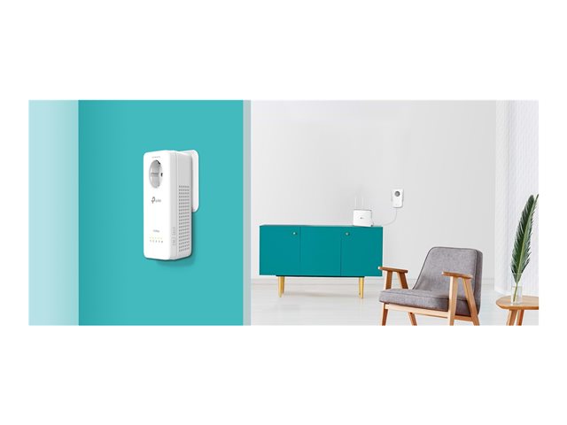 TP-Link TL-WPA8631P KIT V4 - Wi-Fi Kit - powerline adapter kit 1GbE, HomePlug AV (HPAV), HomePlug AV (HPAV) 2.0, IEEE 1901 - Wi-Fi 5, Wi-Fi 6 - Dual Band - wall-pluggable
