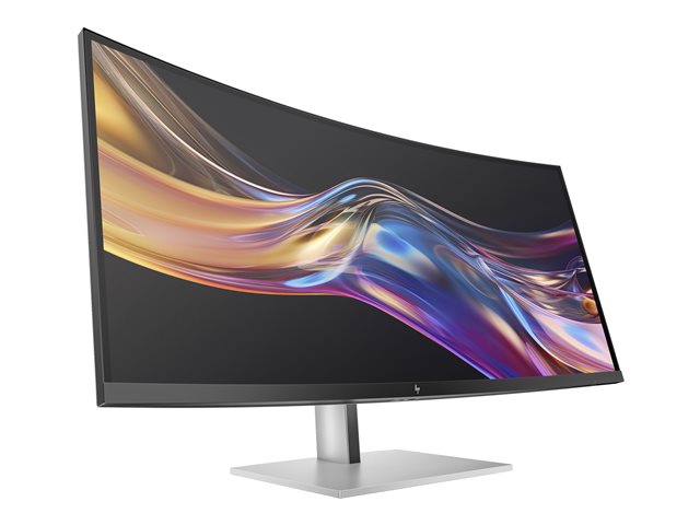 HP 738pu - Series 7 Pro - LED monitor - curved - 38\" (37.52\" viewable) - 3840 x 1600 WQHD+ @ 60 Hz - IPS Black - 400 cd/m² - 2000:1 - DisplayHDR 400 - 5 ms - Thunderbolt 4, HDMI, DisplayPort, USB-C - speakers - black, silver