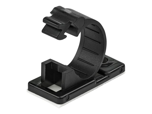 StarTech.com 100 Adhesive Cable Management Clips Black, Network/Ethernet/Office Desk/Computer Cord Organizer, Sticky Cable/Wire Holders, Nylon Self Adhesive Clamp UL/94V-2 Fire Rated - Nylon 66 Plastic - TAA (CBMCC2) - Cable clips - black - TAA Compl